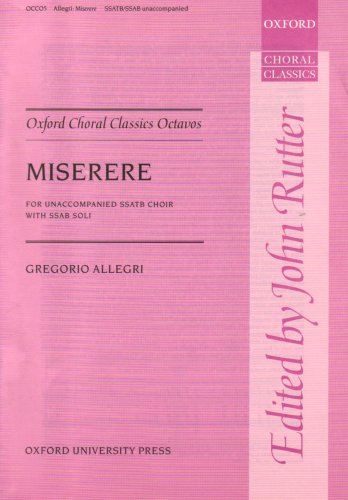 Miserere: Vocal Score