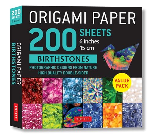 Origami Paper 200 Sheets Birthstones: Photographic Designs From Nature: High Quality Double-Sided: Photographic Designs From Nature: Double Sided ... 