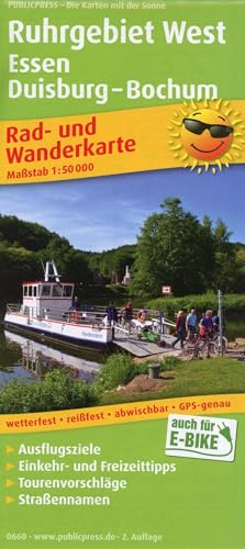 Ruhrgebiet West, Essen, Duisburg - B: Rad- Und Wanderkarte Mit Ausflugszielen, Einkehr- & Freizeittipps