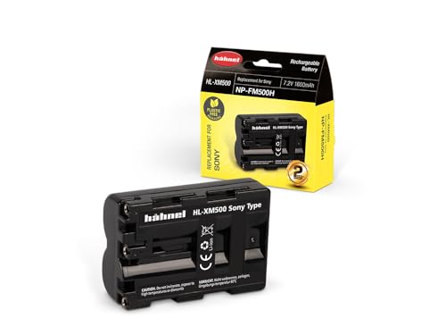 Hahnel Hl Xv70 Batteria Litio-Ion Per Sony Con Capacità 1620 Mah, 7.2V, 11.8 Wh, Sostitutiva Della Batteria Np-Fm500, Nero/Antracite