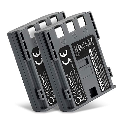 Cellonic 2X Batteria Nb-2L Nb-2Lh Bp-2L5 Compatibile Con Canon Eos 400D, 350D, Vixia Hf R10, Hf R100, Hv40, Md101, Powershot G7, G9, S70 700Mah 7.2V -