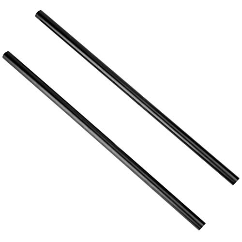 Niceyrig 15 Mm Asta Nero In Lega Di Alluminio 40 Cm (16Inch) Lungo Per Sistema Di Supporto Da Spalla (Confezione Da 2)