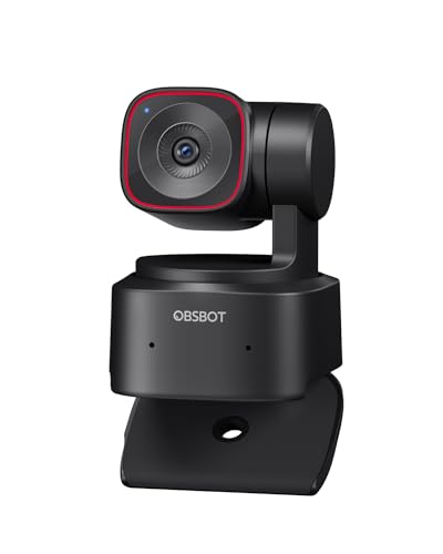 Obsbot Tiny 2 Lite - Webcam 4K Per Pc, Ptz Webcam Per Streaming Con Sensore 1/2", Tracciamento Ai, Controllo Gestuale, 60 Fps, Hdr, Microfoni Riduzion