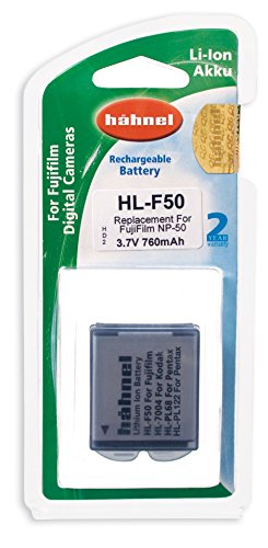 Hahnel Hl F50 Batteria Litio-Ion Per Fujifilm Con Capacità 800 Mah, 3.7V, 2.8 Wh, Sostitutiva Della Batteria Np-50, Nero/Antracite