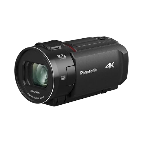 Panasonic Hc-Vx3E-K Videocamera Compatta Ultra Hd 4K, Grandangolo 25 Mm, Zoom Ottico 24X, 4K Cropping, Nero