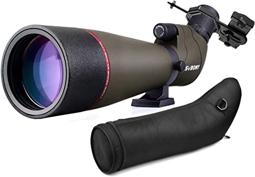 Svbony Sv13 20-60X80 Cannocchiale Con Adattatore Smartphone, Hd Porro Prisme Impermeabile Telescopio Spotting Scope Per Birdwatching, Tiro Sportivo
