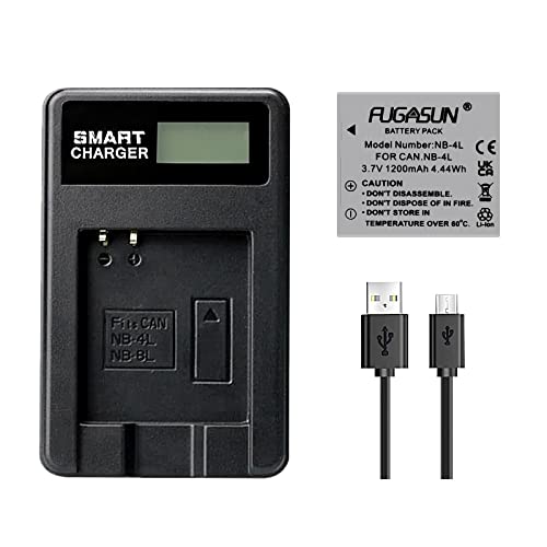 1 Batteria 1200Mah Nb-4L Nb4L Con Caricabatteria Singolo Lcd Per Canon Ixus 50 55 60 65 80 75 100 I20 110 115 120 130 Is 117 220 225