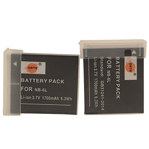 Dste 2X Nb-6L Ricaricabile Li-Ion Batteria Compatibile Per Canon Powershot Sx170 Sx240 Sx260 Sx270 Sx280 Sx500 Sx510 Sx600 Sd770 Sd980 Sd1200 Sd1300 I