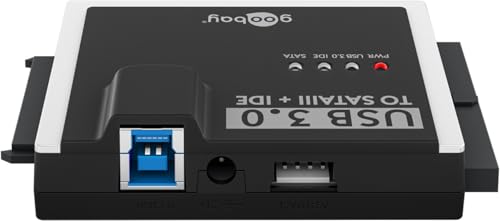 Goobay Adattatore Sata Per Hard Disk Usb 3.0 E Ide/Usb Hdd & Ssd/Incl. Cavo Da Usb A A B E Alimentatore Da 12 V 2 A/Disco Rigido Esterno / 72013
