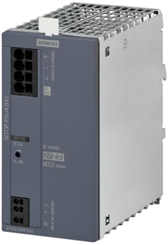Siemens Sitop Psu4200 - Alimentatore Di Rete Per Guida Din 24 V/20 A, 120 V Ac, 240 V Ac, 24 V Dc/20 A