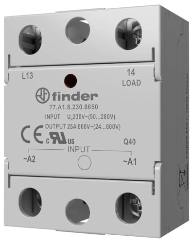 Finder Relè A Semiconduttore 77A190248650 25 A Tens.Comm.Max: 660 V/Ac Commutazione Zero Crossing 1 Pz.