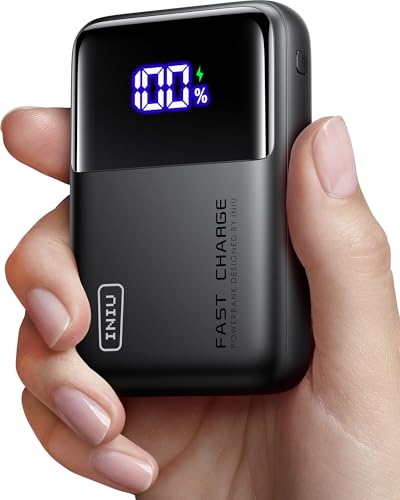 Iniu Power Bank, 25000Mah 100W Powerbank Ricarica Rapida,Display Led Usb C Input & Output Caricatore Portatile Pd3.0 Qc4.0 Powerbank Per Macbook Iphon