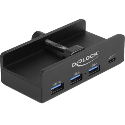 Delock Hub Usb Esterno Usb 5 Gbps 4 Porta Hub 3 X Usb Tipo A E 1 X Usb Type-C™ Con Vite Di Bloccaggio