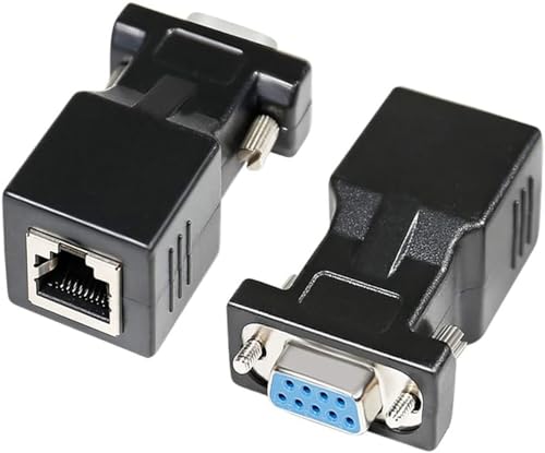 Dtech Rs232 Db9 A Rj45 Adattatore Seriale Db-9 Femmina A Rj-45 Femmina (Db9 Maschio A Rj45 E Db9 Female A Rj45)
