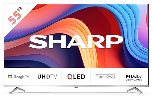 Sharp 55Gp6260E Google Tv™ 55" 4K Ultra Hd Qled. Google Tv™ 4K Ultra High Definition Frameless Quantum Dot Con Eccezionali Funzionalitàmultimediali.