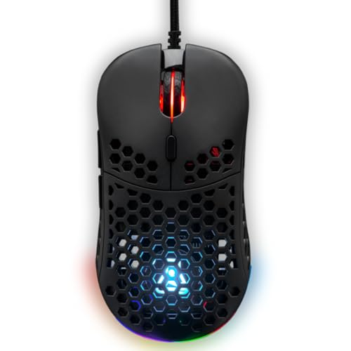 The G-Lab – Kult Oxygen – Mouse Gaming Con Filo Ad Alte Prestazioni 12.800 Dpi – Massima Reattività, Rgb 100% Personalizzabile, 6 Pulsanti Programmabi