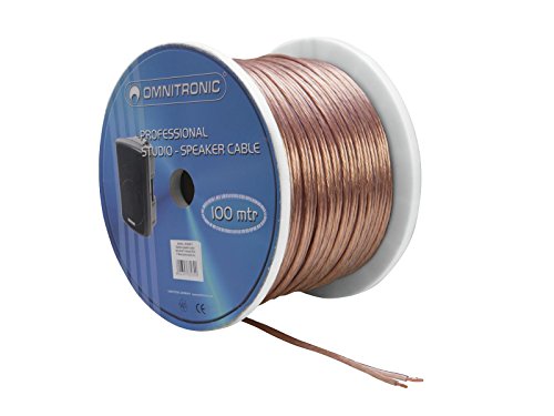 Omnitronic 30300611 Speaker Cavo, Chiaro, 2 X 2.5 100M