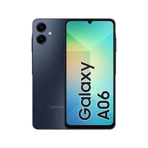 Samsung Galaxy A06 4G Lte Versione Globale Sm-A065F/Ds, Display 6,7", Doppia Sim 50Mp Doppia Fotocamera Nero (Black), 64Gb