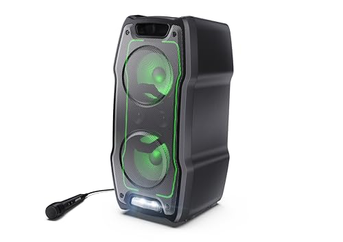 Sharp Ps-931 Party Speaker, Microfono, Tws, Bluetooth, 2Xusb, 2 Porte Da 6,3 Mm Per Microfono E Chitarra, Luci Multicolori, 180W P.Maxima, Batteria Li