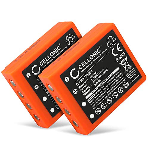Cellonic 2X Batteria Di Ricambio Per Hbc Radiomatic Quadrix, Micron 4, 5, 6, 7, Vector Pro, Keynote Sostituzione Ba223000, Ba223030, Fub6 2000Mah Affi