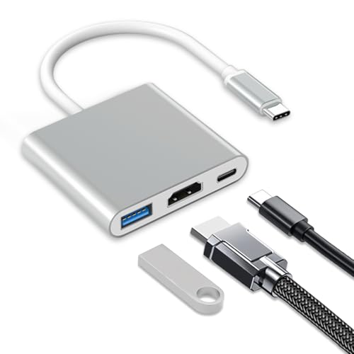 Dailink 3-In-1 Adattatore Usb C Hdmi, Light-Ning To Hdmi Cavo Hdmi Per Tv Adattatore, Adattatore Usb C A Hdmi, Multiporta Digitale Av Con 4K Hdmi, Usb