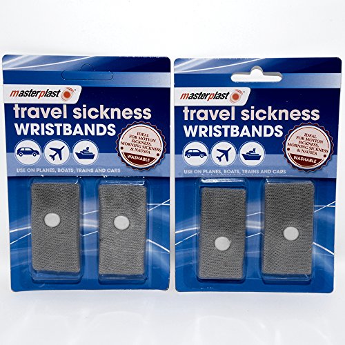 Masterplast Coppia Di Braccialetti Da Polso Anti Nausea Per Mal Di Macchina, Mal Di Mare, Mal D'Aria. Ideali Per Vacanze E Viaggi, Confezione Da 2 (4