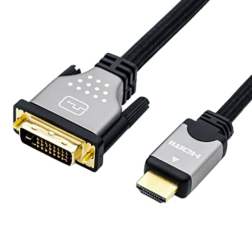 Roline Dvi Hdmi Cable I Monitor Cable With Dvi D 24+1 Dual Link And Hdmi Maschio I 4K Ultra Hd Nero, Argento Argento/Nero 7,5 M