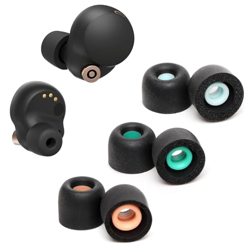 Auricolari In Schiuma Di Memoria Per Sony Wf-1000Xm4, Ricambio Sony Ear Piece Foam Tips Per Wf-1000Xm4 Fit Charging Case (Superficie Opaca, 3 Paia, Sm