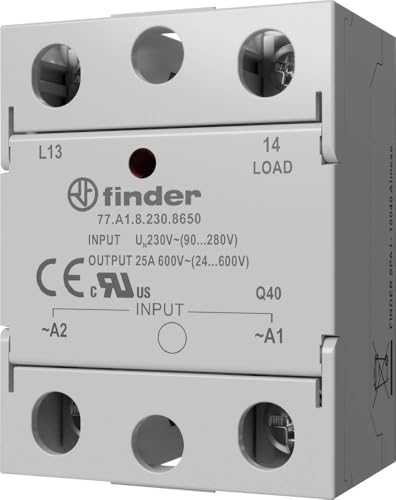 Finder Relè A Semiconduttore 77A182308650 25 A Tens.Comm.Max: 660 V/Ac Commutazione Zero Crossing 1 Pz.