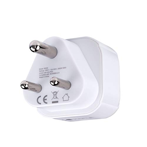 Keple India Indian Indio Indiano Adapter Viaggi Plug Tipo M To A Eu Europe European Tipo C E F Presa Socket Adaptor Per Spain France Italy Italian It