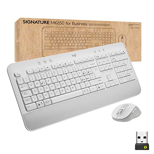 Logitech Signature Mk650 Combo For Business, Mouse E Tastiera Senza Fili, Logi Bolt, Bluetooth, Smartwheel, Certificato A Livello Globale, Windows/Mac