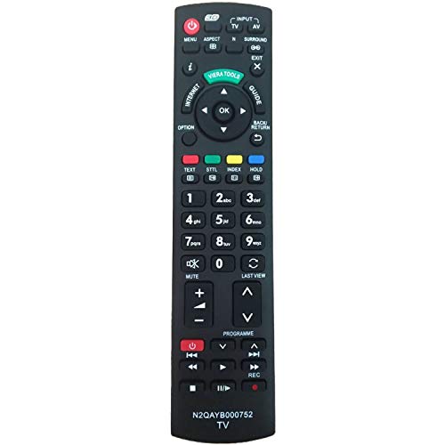 Telecomando Compatibile Panasonic N2Qayb000752 Per Telecomando Tv Panasonic Viera Smart Tv - Nessun Bisogno Di Programmazione Per Telecomando Panasoni