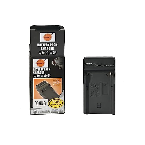 Dste® Dc01U - Caricabatteria Da Viaggio E Da Auto Compatibile Per Batteria Sony Np-Fm50 Np-Fm55H Np-Fm500H Np-Qm71 Np-Qm91 Np-Qm51D Np-Qm71D Np-Qm91D 