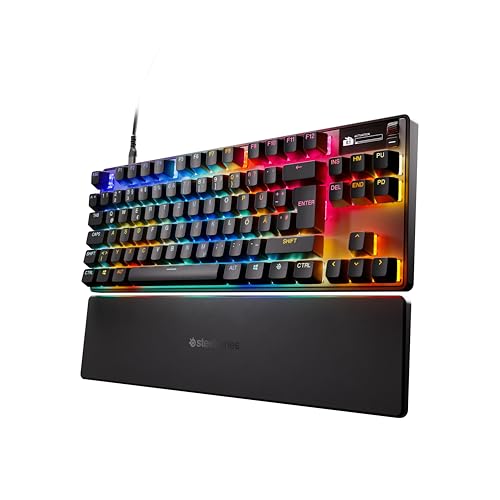 Steelseries Apex Pro Tkl Gen 3 - Hypermagnetic Tastiera Da Gaming - Omnipoint 3.0 Switch - Attuazione Regolabile - Innesco Rapido - Preimpostazioni Di