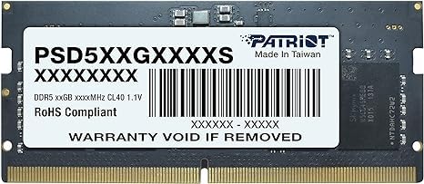 Patriot Signature Ddr5 Ram 32Gb (1X32Gb) 5600Mt/S Cl46 Sodimm Laptop/Notebook Memory Module - Psd532G56002S