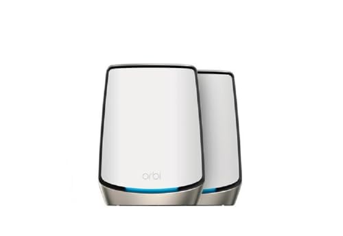 Netgear Orbi Wifi Mesh (Rbk862S), Tri-Band Mesh Wifi 6, Velocità Fino A 6.0 Gbps, Router Con 1 Satelliti, Copertura Fino A 360 M2 E 100 Dispositivi