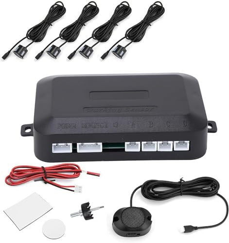 12V Sensori Parcheggio Auto Parcheggio Posteriore Kit,Kit Quattro Sensori Di Parcheggio Per Auto Con Suono Di Allarme,Per Auto Indicatore Acustico Di