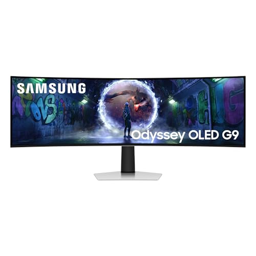 Samsung Monitor Gaming Odyssey Oled G9 (S49Dg934), Curvo (1800R), 49'', 5120X1440 (Dqhd), 32:9, Hdr10+, Oled Glare Free, 240Hz, 0,03Ms (Gtg), Hdmi, Mi
