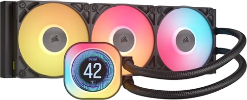 Corsair Icue Link Titan 360 Rx Lcd Raffreddatore Cpu A Liquido – Motore Di Raffreddamento Flowdrive – Intel Lga 1851/1700, Amd Am5/Am4 – 3X Rx120 Vent