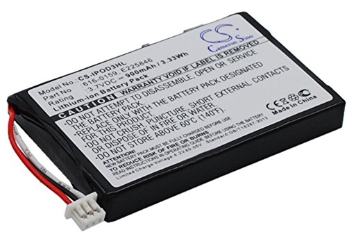 Techtek Batterie Compatibile Con [Apple] Ipod 10Gb M8976Ll/A, Ipod 15Gb M9460Ll/A, Ipod 20Gb M9244Ll/A, Ipod 30Gb M8948Ll/A, Ipod 3Th Generation, Ipod