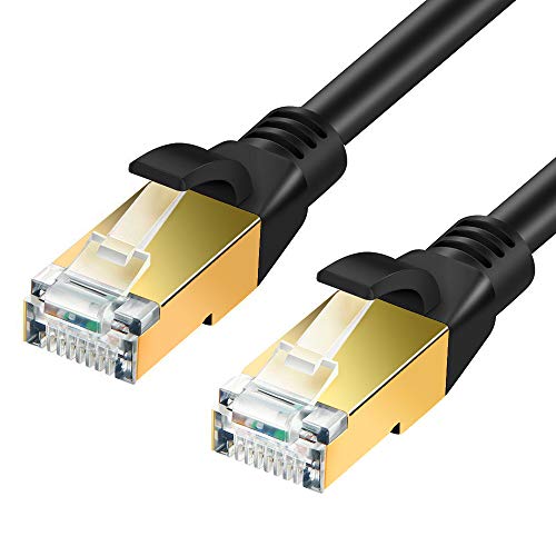 Shuliancable Cavo Ethernet Cat 8, Di Rete Cat 8 40Gbps 2000Mhz Rj45 Cavo Lan Per Pc, Ps4, Modem, Router, Xbox (2M)