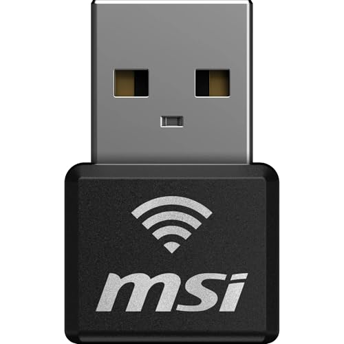 Msi Wifi Ax1800 Nano Adattatore Usb Per Pc/Portatile, Adattatore Di Rete Wireless Wifi 6 A Doppia Banda 2.4G/5G Per Pc Desktop, Formato Da Viaggio - C