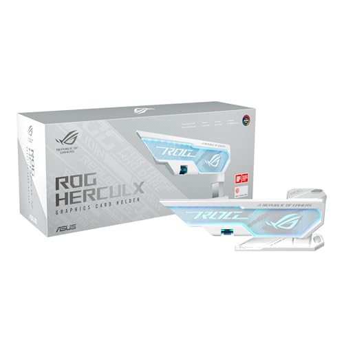 Asus Rog Herculx Supporto Per Scheda Grafica, Montaggio Senza Attrezzi, Comoda Livella Integrata, Struttura In Lega Di Zinco, Altezza Regolabile Da 72