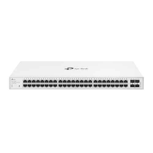 Tp-Link Smart Switch 52 Porte Gigabit Con 48Rj45 Poe+, Zero-Touch Provision, Self-Organizing Network, Static Routing, Vlan, Acl, Igmp Snooping, Gestio