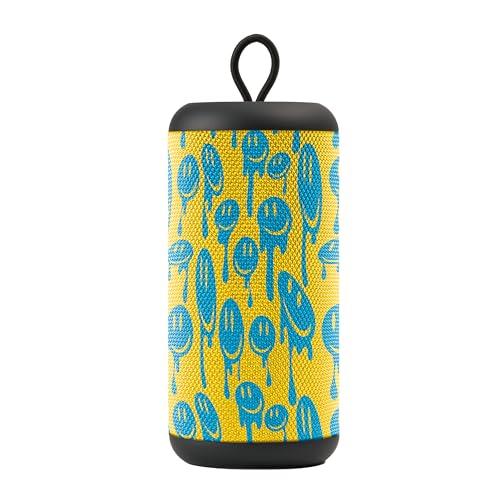 Music Sound - Vertical - Cassa Speaker Bluetooth - 5 Watt - Wireless - Play Time 4 Ore - Bluetooth 5.0 - Giallo/Azzurro