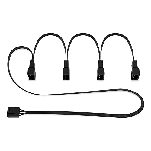 Arctic Cavo Splitter Per Ventola Pwm A 4 Pin, Cavo Di Prolunga Pst Per 4 Ventole Per Case, Ventole Per Pc, Cavo Splitter Pwm, Connettore Multiventola,