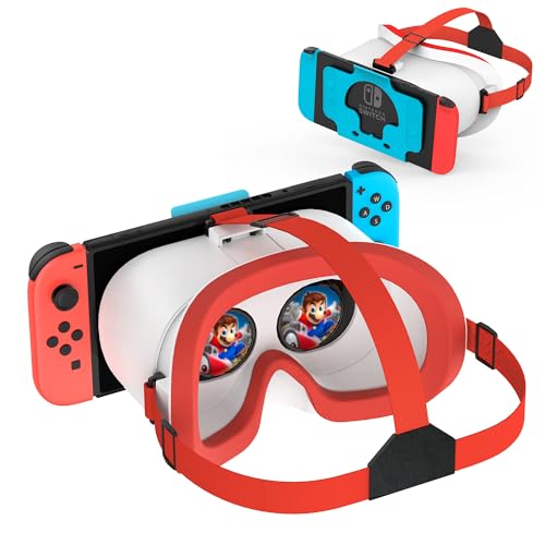 Devaso Occhiali Vr Per Nintendo Switch/Switch Oled Con Lenti Hd Regolabili, 3D Vr (Virtual Reality), Set Di Accessori, Switch Vr Labo Goggles, Cose Fa
