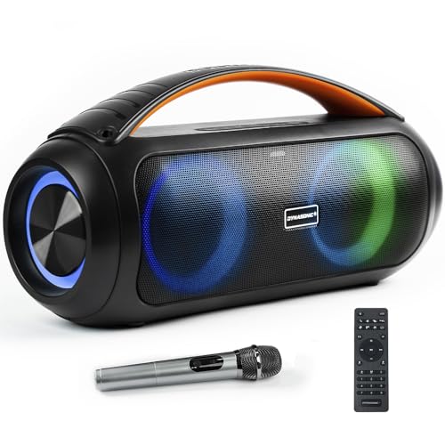 Dynasonic D93 - Altoparlante Bluetooth Portatile Impermeabile Ipx5. Altoparlante Wireless Per Esterni. Stereo Senza Fili. Potente Lettore Audio Con Lu