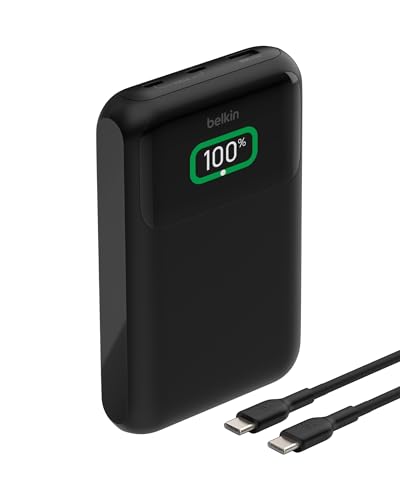 Belkin Boostcharge Power Bank 20K Con 3 Porte Per Laptop, Usb-C E Usb-A, Ricarica Rapida Usb-C Power Delivery, Caricatore Portatile Per Macbook, Iphon
