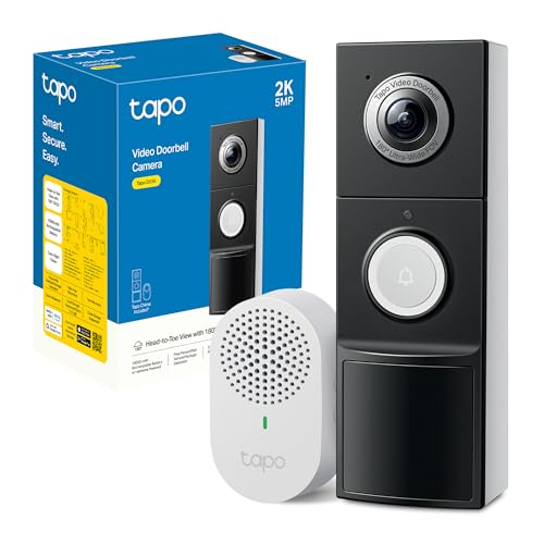 Tapo D235 Videocitofono 2K 5Mp, Visione Notturna A Colori, Campo Visivo 180°, Rilevamento Intelligente, Audio Bidirezionale, Comunicazione Diretta Da 